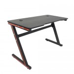 Gaming Desk Carbon Metal Wood Black with Decals 120x60x75